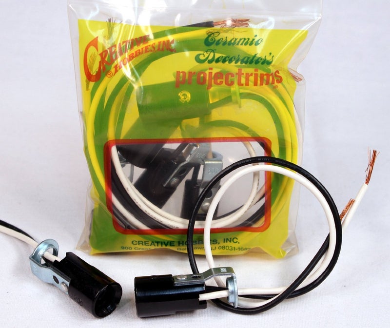 Creative Hobbies #SOCKETHW Candelabra Base Lamp Holder Light Socket, Keyless Phenolic, 6 Inch Wire Leads, Wholesale Pack of 5 - Image 5